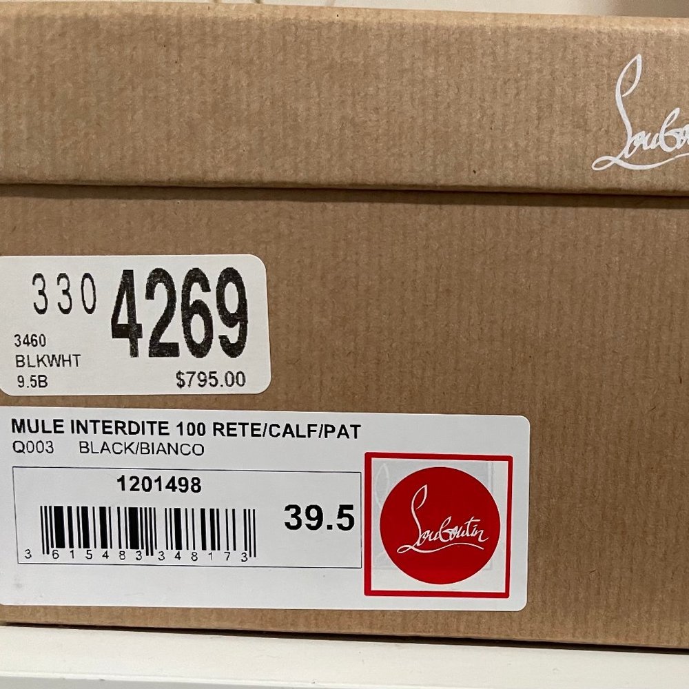CHRISTIAN LOUBOUTIN MULES WORN ONCE SIZE 39.5 - Picture 4 of 16